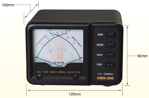 Comet CMX-200 COMET SWR Power Meter Band 1.8 - 200 MHz HF 30/300