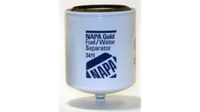 Fuel/Water Separator Spin-on with Drain Valve: NAPA # 3411;MED/HD Trks 1986-2014