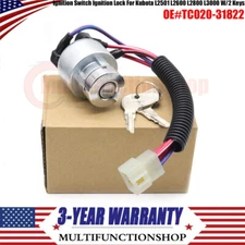 Ignition Switch Ignition Lock w/2 Keys For Kubota L2501 L2800 L3000 TC020-31822