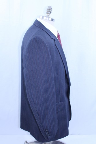 diBenedetto Hombres Traje Pantalones Conjunto Blazer Chaqueta 42R Vestido a Rayas 38x28 Plisado De Colección - Imagen 13 de 20