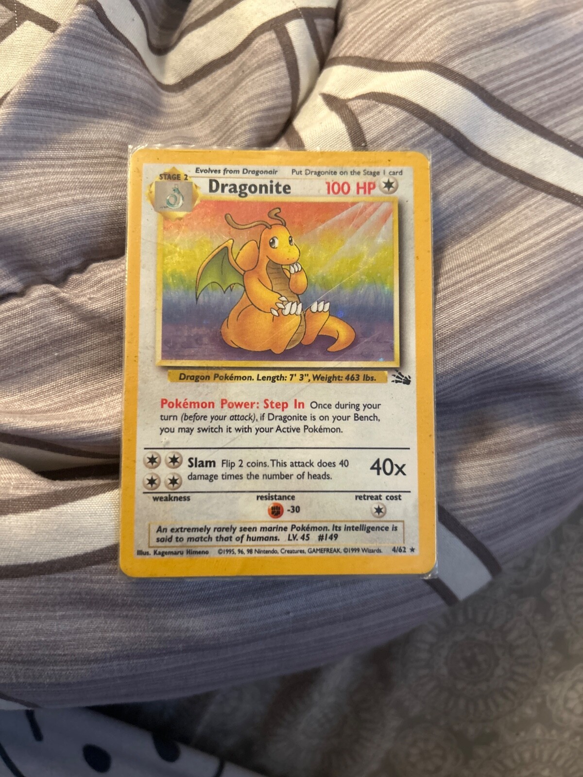 Dragonite 4/62 Fossil Holo