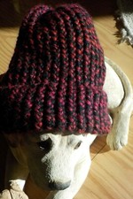 THICK Ribbed Beanie Knit Hat Ski Cap Skull Warm Winter Cuff Rust-Black Rusty 