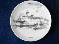 MS SAGAFJORD -- Commemorative Plate, 1984 -- Norwegian America Cruises