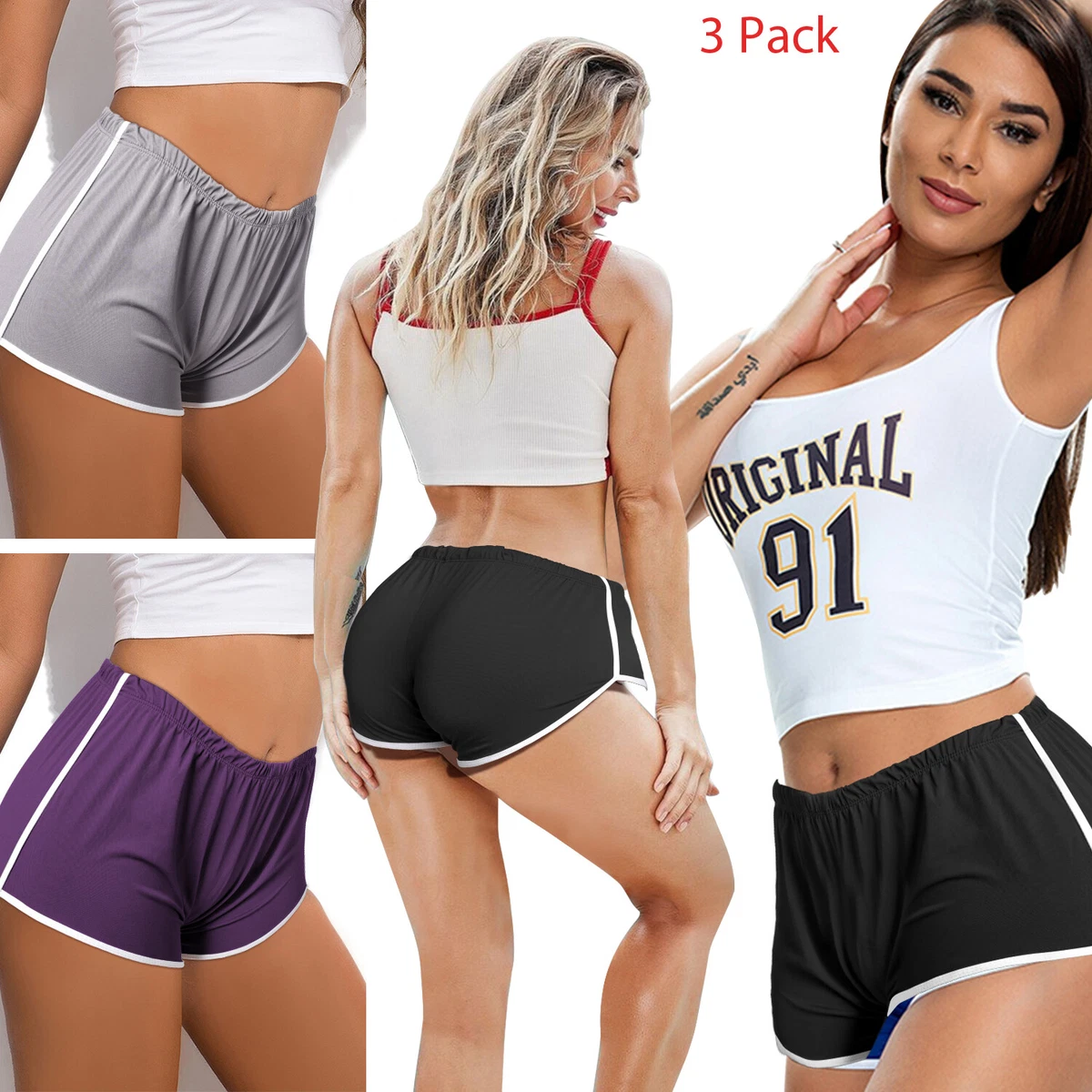 Women Summer Short Leggings, High Waisted Stylish Skin Friendly Tummy  Control Women Athletic Shorts for Daily for Home