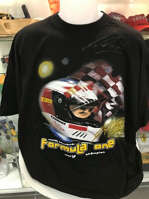Tee shirt collection Michael Schumacher Scuderia Ferrari F1 DEDICACE neuf