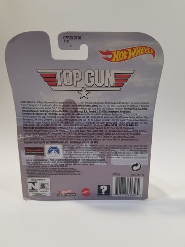 Hot Wheels Top Gun Kawasaki Ninja 900 GPZ 900R Retro Entertainment Black ZX900A - Picture 5 of 8