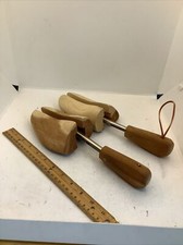Cedar Wooden Shoe Tree - Leather Strap - Measures 11  
