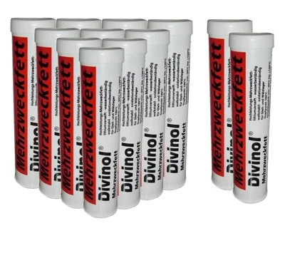 12x Stück Fett 400 g Schmierfett Mehrzweckfett Divinol Fettkartusche ⚙️ -30/+120