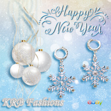 Silver Snowflake with Rhinestones Earrings