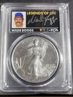 2023 $1 Silver Eagle 1oz PCGS MS70 FDOI, First Day, Legends of Life Wade Boggs