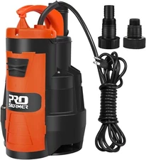 Sump Pump, Prostormer 3500 GPH 1HP Submersible Clean/Dirty Water Pump with Build