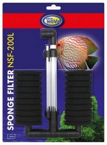 AQUA NOVA Luftheber doppelter Bio-Schwammfilter b. 200L HMF Filter Hamburger Mattenfilter