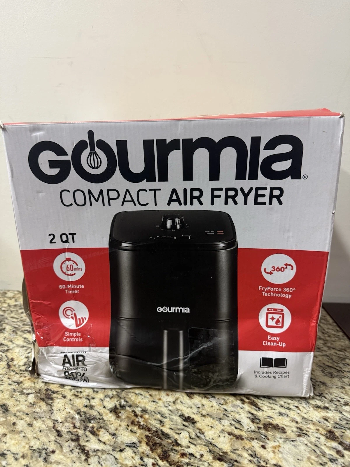 💥 Gourmia 2qt Compact Air Fryer with Nonstick Basket🆕️👌‼️Read Description 👇