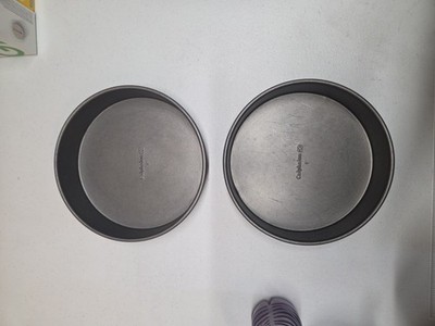 LOT OF 2 Calphalon 8'' Round Cake Pans Non Stick Professional Bakeware 2'' Deep