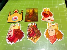 Burger King / Crown Meme Guy - Set of 6 Stickers