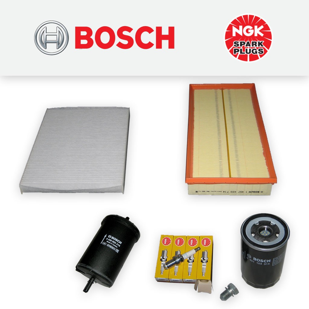 SERVICE KIT for AUDI A3 (8L) 1.6 8V OIL AIR FUEL CABIN FILTERS PLUGS (1996-1997)