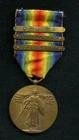 WW1 Victory Medal with 3 Campaign Bars on Ribbon  Military Memorabilia Genuine