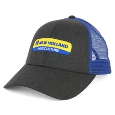New Holland Heather Gray Twill Cap with Blue Mesh Back 288278
