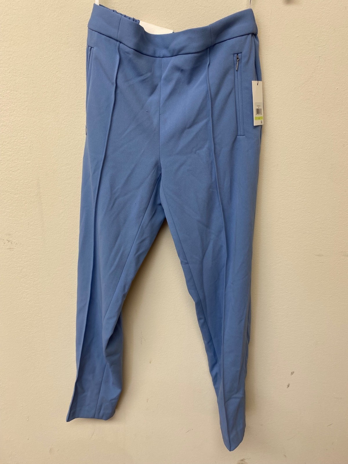 Calvin Klein Womens Seam Front Pull On Strip Joggers Pants Blue Size 4 NWT image 4