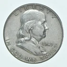 Better 1949 US Franklin 90% Silver Half Dollar Coin Collection Set Break *701