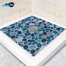Square Shower Mat Non Slip: 24 X 24 Inch Shower Mats with Drain Hole