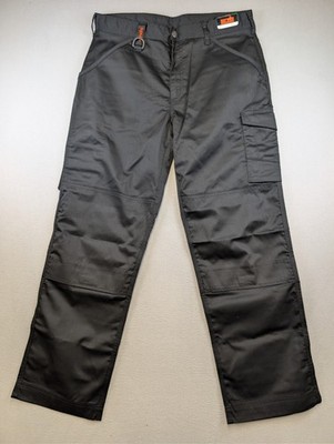 Scruffs Worker Hose Herren 34 Regular Schwarz Arbeit Cargo Utility SF-03 Neu mit Etikett