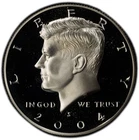 2004 Silver Proof Kennedy Half Dollar 90% Silver Content 0.361 oz Great Coin BU