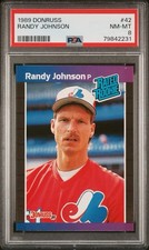 1989 Donruss Rated Rookie Randy Johnson #42 Montreal Expos RC HOF PSA 8