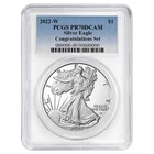 2022-W Proof $1 American Silver Eagle Congratulations Set PCGS PR70DCAM Blue