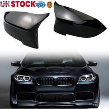Side Wing Mirror Cover Caps Gloss Black For BMW 5 Series F10 F11 Pre-LCI 2010-13