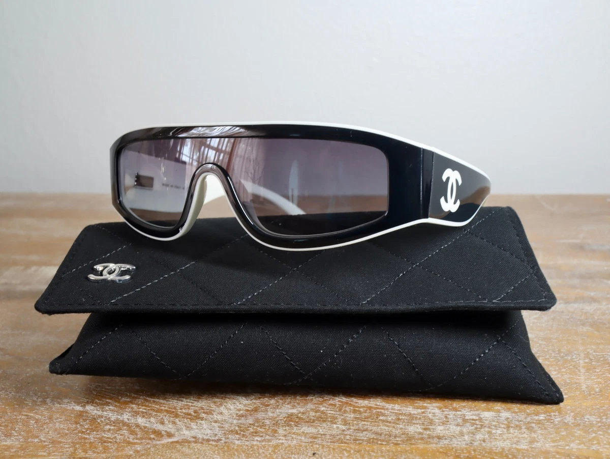 CHANEL Black Shield Sunglasses for Women for sale - eBay