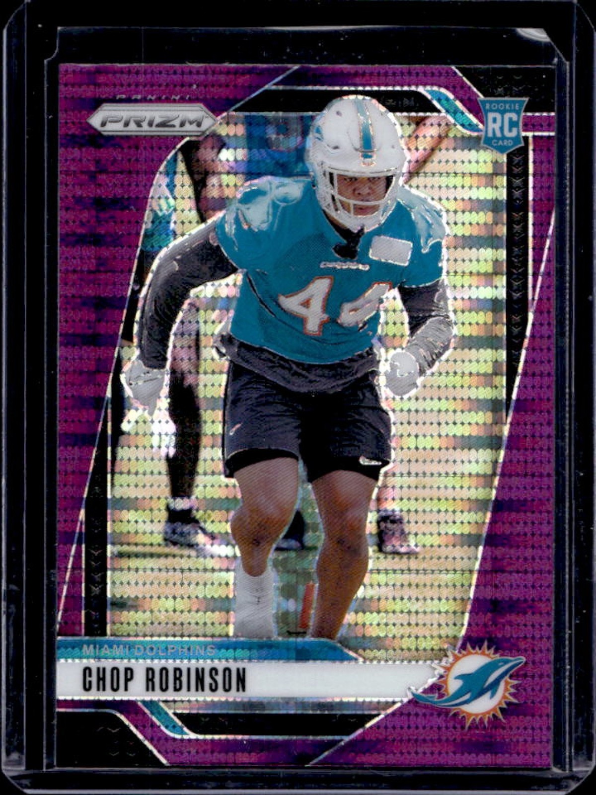 2024 Prizm Chop Robinson RC Purple Pulsar Rookie #319 Dolphins