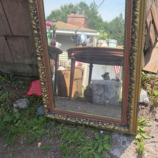 Ornate Framed Floral Wall Mirror, Rectangle V...