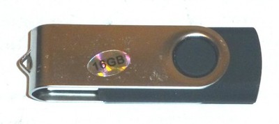 16GB USB 2.0 Flash Drive with Rotating Cover Black Unbranded