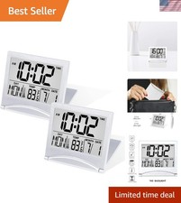 Compact Battery Operated Alarm Clock with Snooze Feature - Perfect for Travel