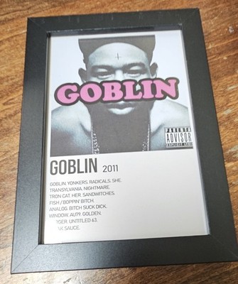 TYLER THE CREATOR GOBLIN 5x7 FRAMED ALBUM PRINT W/ TRACK LIST STAND UP OR HANG
