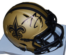 DREW BREES signed (NEW ORLEANS SAINTS) Flash mini football helmet JSA CU08658