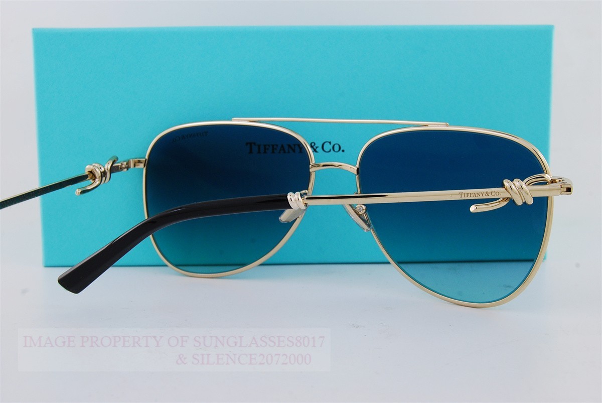Tiffany & Co. Sunglasses TF3086/1U 6179/1U Light Gold w/ Blue Gradient Lenses 73229049_SGL_MAIN1X1 main image 3