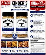 2PACK Cowboy Butter Seasoning,9.7 Ounce ,Rich Butter Flavor, NoArtificial Flavor