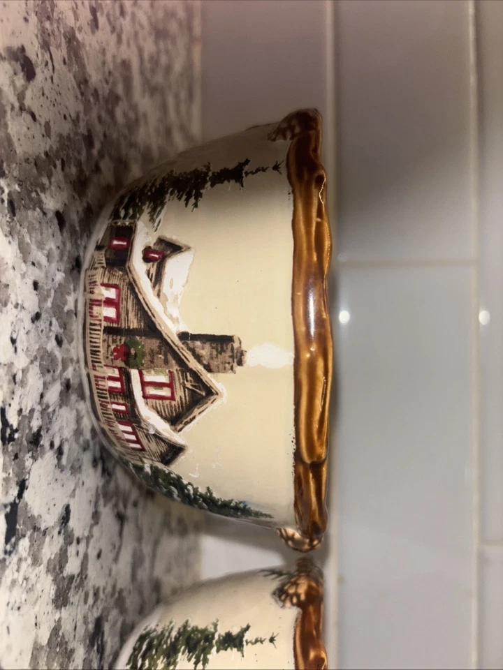 ST. NICHOLAS SQUARE SNOW VALLEY DIP BOWL (FOR DIP & SPREADER) 5” - Image 2 of 4