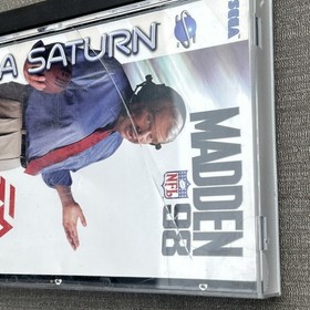 Madden NFL 98 Sega Saturn, 1997 Authentic Game TESTED Works Case Damaged
