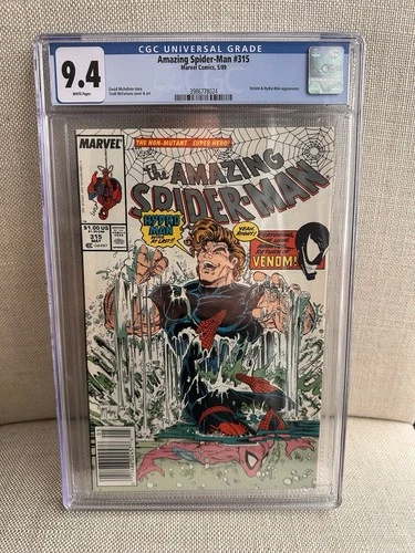 Amazing Spider-Man #315 CGC 9.4 White Pages Venom App. Marvel Comics 1989