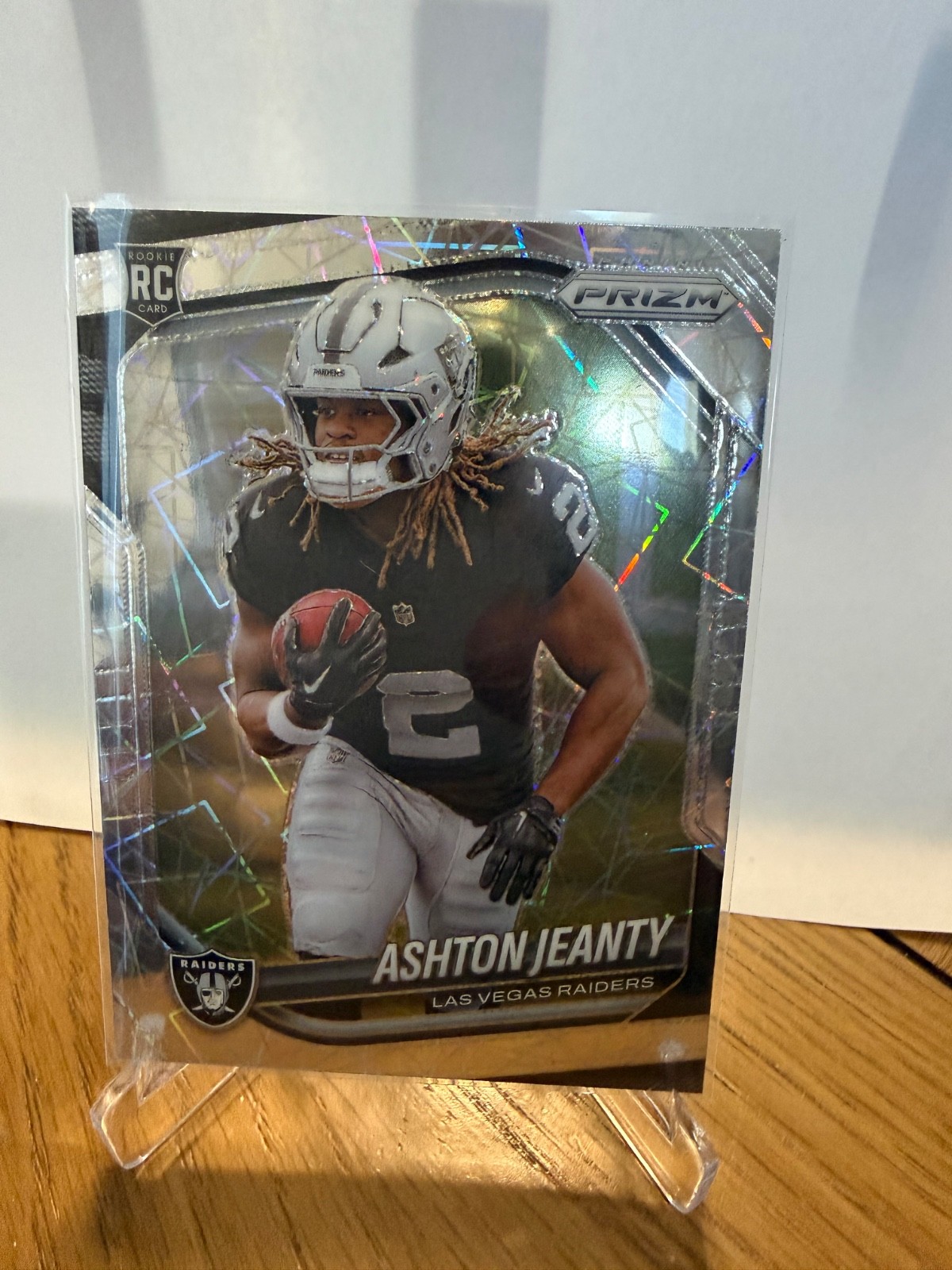 2025 Prizm Football Lazer Prizm #315 Ashton Jeanty RC Las Vegas Raiders Rookie