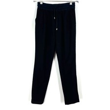 Zara High Rise Casual Pants Black Size Small Jogger Style Drawstring