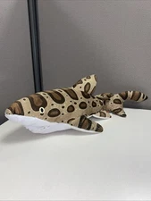 Adventure Planet Leopard SHARK Plush Stuffed Animal Toy EUC Brown