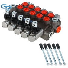 Hydraulic Directional Control Valve 13 GPM with 5 Spools  4-Way Tandem Center