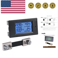 DC 6.5-100V 0-100A LCD Display Digital Current Voltage Power Energy Meter Mul...