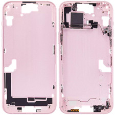 Mid-Frame Housing W/Power  Volume Button For iPhone 15 Plus Pink 