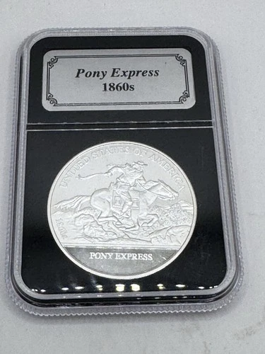 Danbury Mint American History PONY EXPRESS 1860’s 1 oz .999 Fine Silver With COA