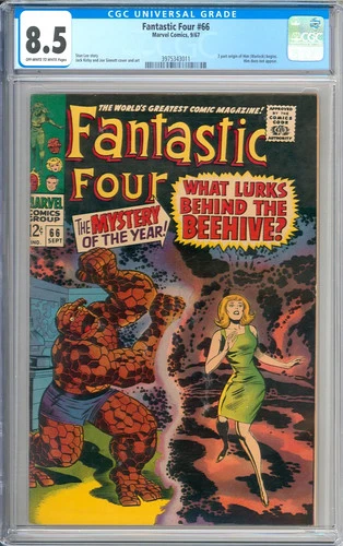 Fantastic Four #66 High Grade Him (Warlock) Origin Begins Marvel 1967 CGC 8.5